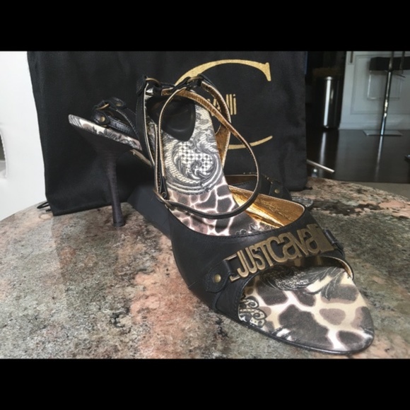Just Cavalli Cross Ankle Strap Sandal, US 9.5 - Picture 5 of 8